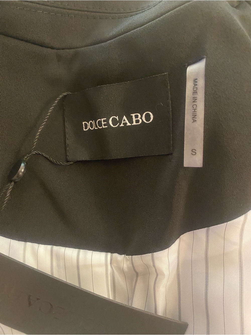 Women’s Black Double Breasted Classic Buttons Blazer Dolce Cabo size small - Picture 6 of 15